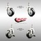 Service Caster 3 Inch 316SS Black Polyurethane Swivel 3/8 Inch Threaded Stem Caster Brake, 2PK SS316TS20S314-PPUB-BLK-381615-2-TLB2 - alternate 4